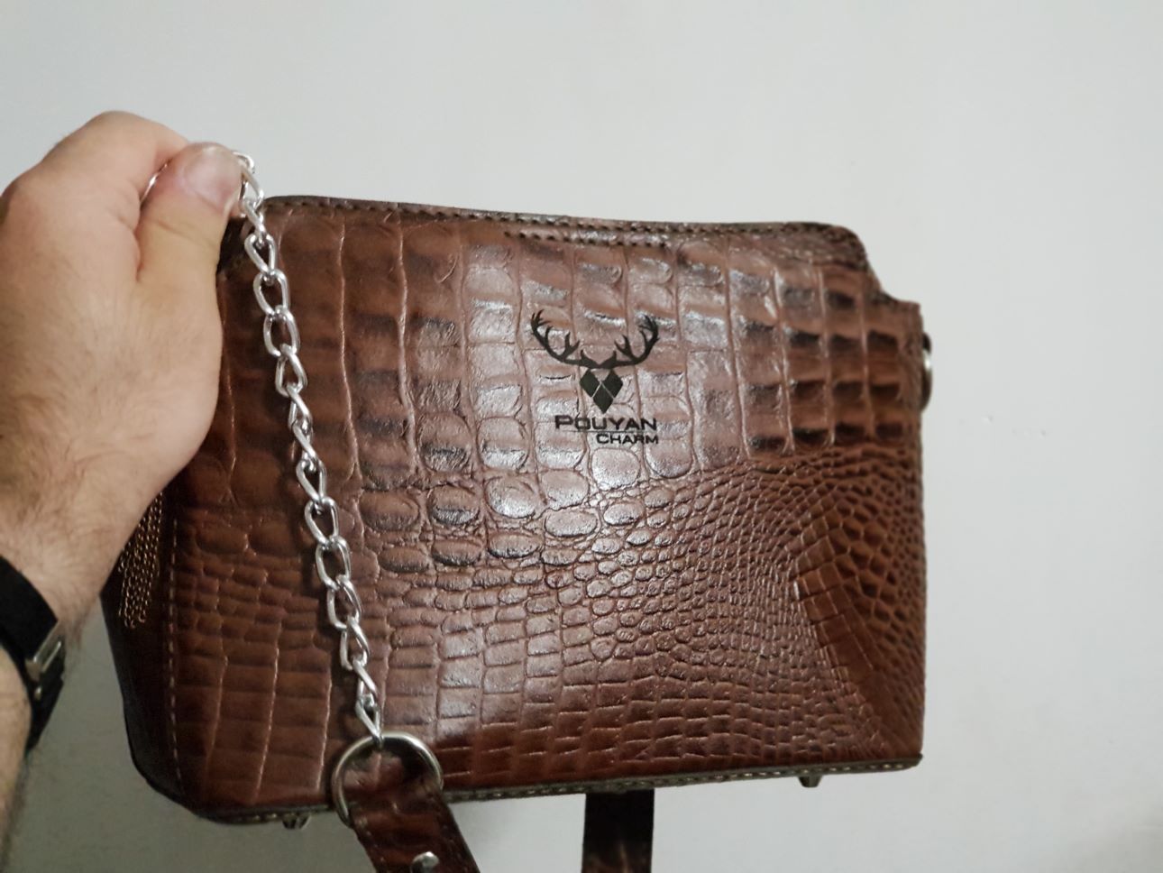 کیف چرم طبیعی کاملا دستدوز
